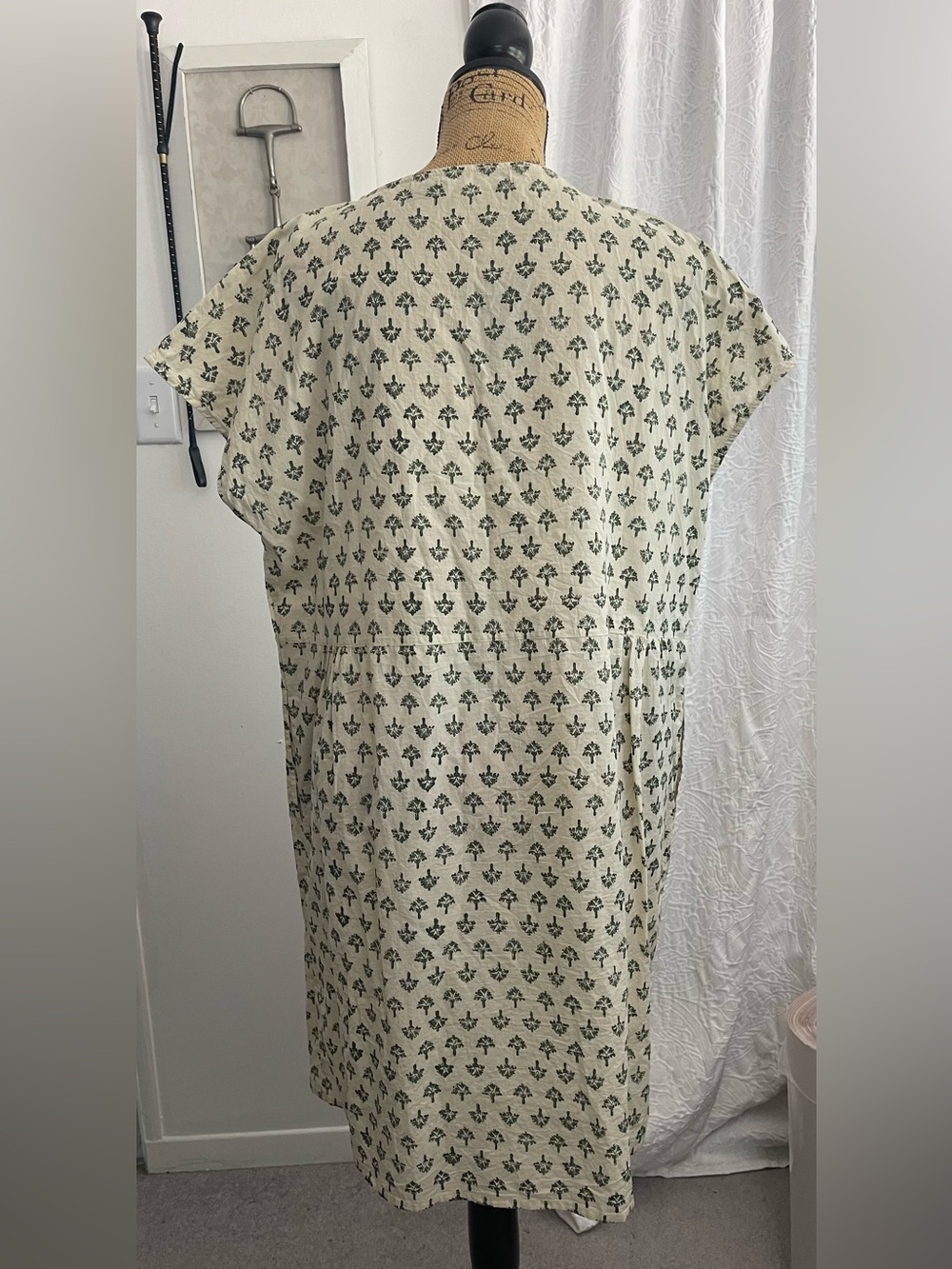 Gudrun Sjoden Thistle Woven Organic Cotton Block Print Dress Size L - Picture 4 of 5